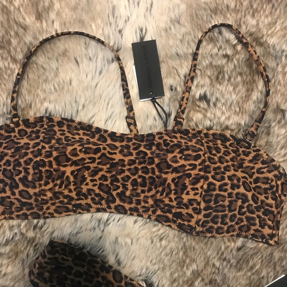 NWT Kendall Kylie Leopard High Waisted Bikini Set - Picture 4 of 7